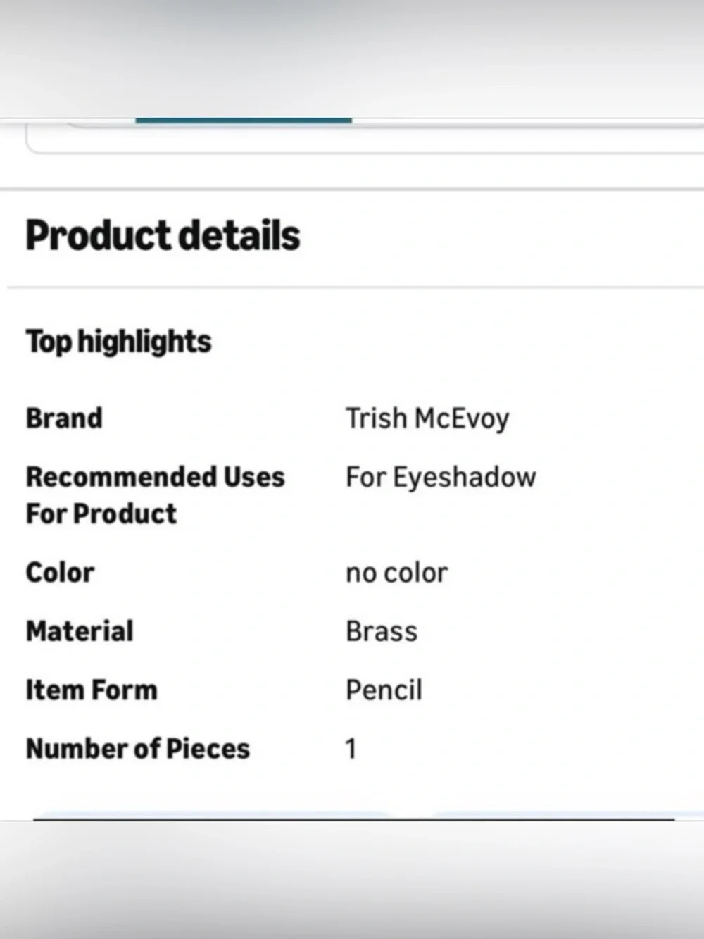 Trish McEvoy  54 Va Va Voom  Large Smudge Eyeshadow Brush   ~NEW~